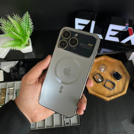 Digital Glass Back Case ( IPhone 12 Pro Till 15 Pro Max )